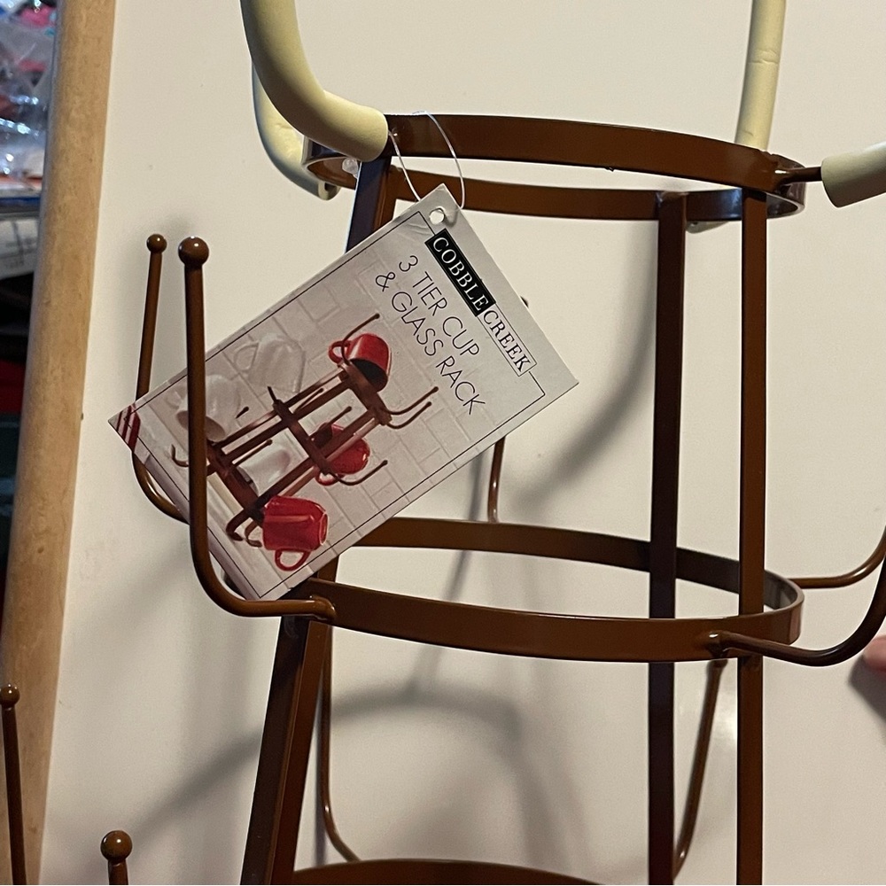Cobble Creek 3 Tier Coffee Mug Rack. Great for Convenience in the Kitchen.